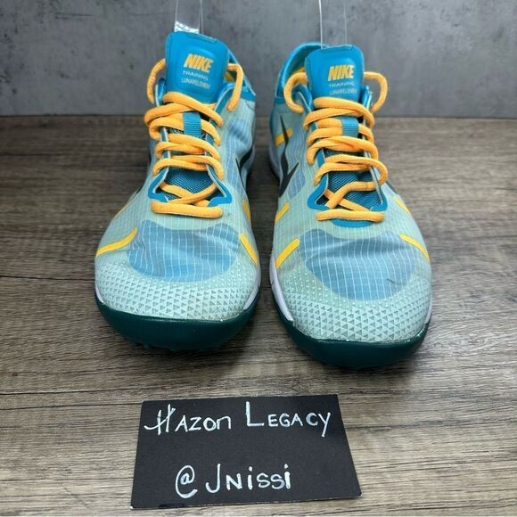 Nike~Women’s~Lunar Element Teal/Gold  Training Sneakers~Size 7 - Picture 3 of 8